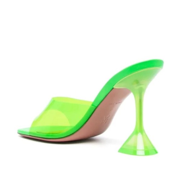 Amina Muaddi Lupita 95mm Transparent Mules Size 42.5 - Picture 3 of 12